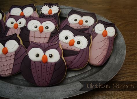 Patterned Owl Cookies