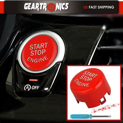 Red Start Stop Engine Push Button Cover Trim For Bmw Ebay