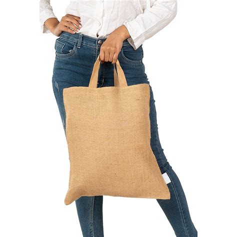 Short Cotton Padded Open Jute Carry Bag Size 13 15 Capacity 10kg