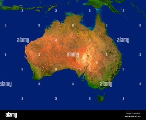 Satellite Image Of Australia Stock Photo - Alamy