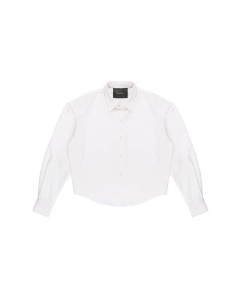 Mixed Fabric Shirt White M A D E R