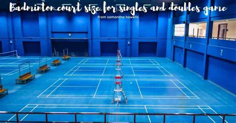 Badminton Court Size For Singles And Doubles Game Racket