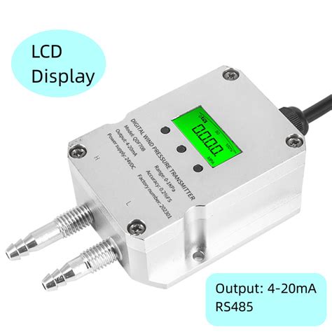 Jual Lcd Air Differential Pressure Transmitter 100kpa 0 100kpa Negative Pressure Of Pipeline 4