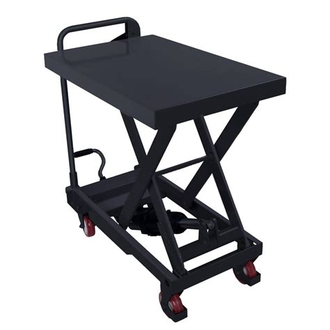 Hydraulic Scissor Cart Lift Table 500lbs Capacity 285 Inch Lifting Height Manual Scissor Lift