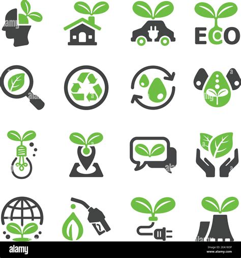 Ecology Icon Set Stock Vector Image Art Alamy