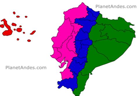 Regiones Geográficas Del Ecuador Mapa Ubicación Planetandes