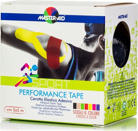 Master Aid Sport Performance Tape Ελαστικό Αυτοκόλλητο Επίθεμα Μαύρο