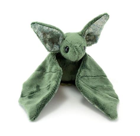 Green And Silver Bat Stuffed Animal Plushie Plush Toy Bat Stuffed