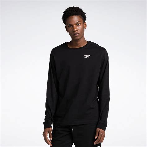 Reebok Identity Long Sleeve T Shirt In Black Reebok Official Uk