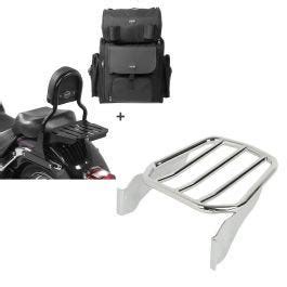 Set Sissy Bar CL Fix Hecktasche XL für Harley Fat Boy 07 17 mit