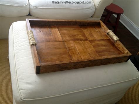 That's My Letter: DIY Ottoman Tray