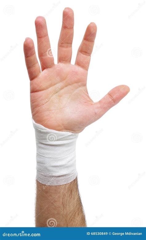 Male Hand With Bandage Stock Image Image Of Hurt Health 68530849