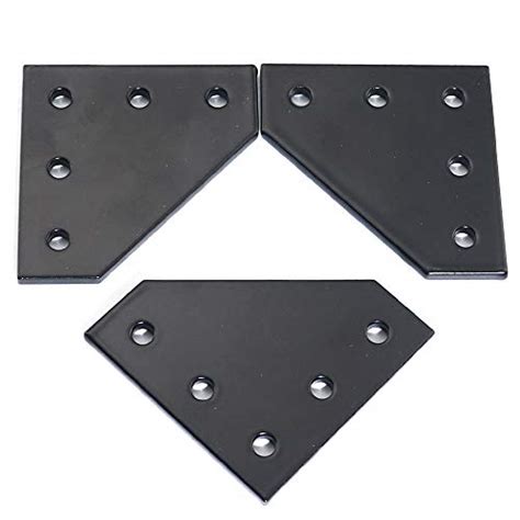 Boeray 10pcs 3030 Corner Bracket Plate Anodised L Shape 5 Hole 90