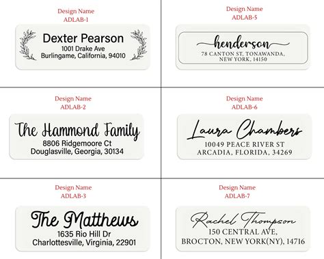 Custom address labels often contain hidden security features for mail 8