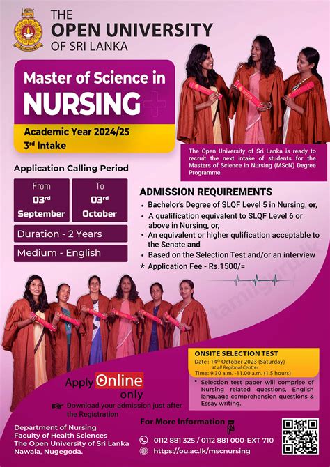 Msc In Nursing Degree Programme Open University Ousl