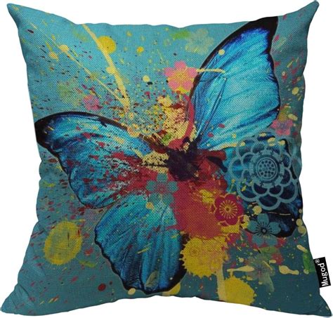 Amazon Mugod Butterfly Decorative Throw Pillow Cover Case