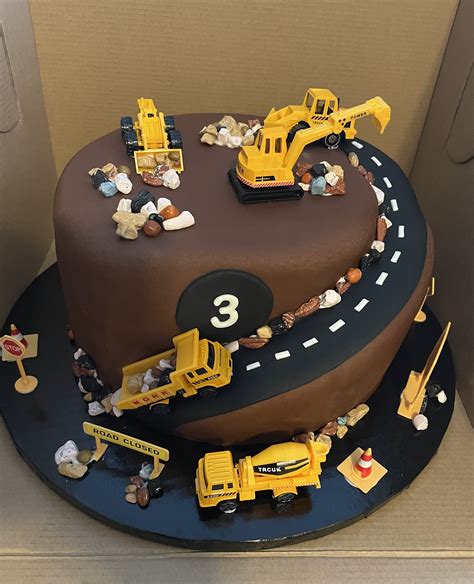 Truck Theme Birthday Th Birthday Cake Digger Birthday Cake Monster