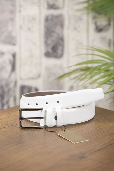 Buy Mens White Belt Golf LeatherBeltsOnline