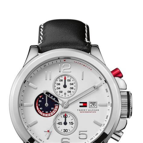 Reloj Para Hombre Con Correa De Piel Negra De Tommy Hilfiger Watches