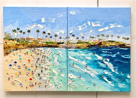 Amazing Laguna Beach Set Of Two Paintin Painting By Alena Shymchonak