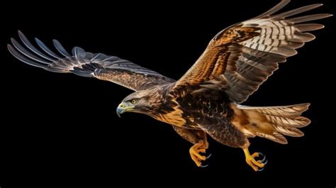 Premium AI Image A Hawk With A Yellow Beak And Tail Feathers