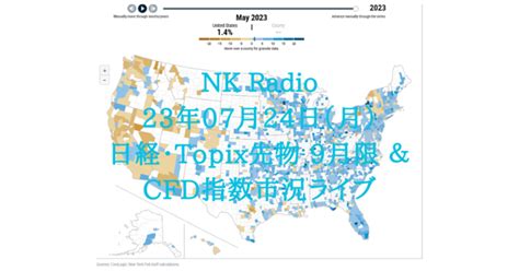 23年07月24日（月）日経・topix先物 9月限 ＆ Cfd指数市況ライブ｜nk Radio