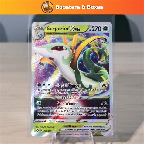 Serperior VSTAR 008 195 Sword Shield Silver Tempest Shopee