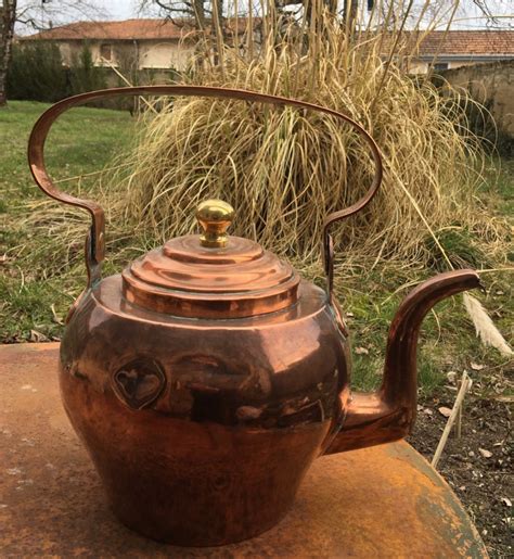 Proantic Cafetière En Cuivre De Cinq Litres Vers 1900