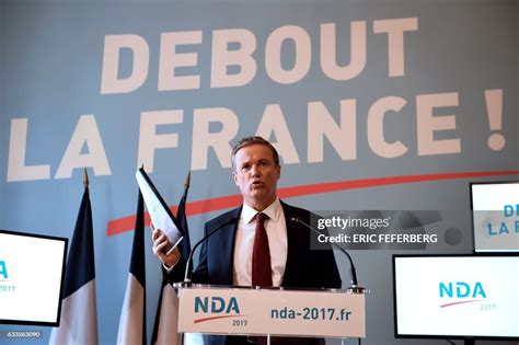 French Right Wing Essonne Deputy Nicolas Dupont Aignan President Of