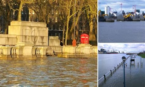 London Flood Alerts Issued And Thames Barrier Shut After River Burst