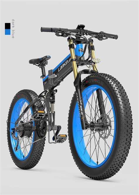 LANKELEISI T750 Plus Big Fork Electric Bike 17 5Ah Battery Blue