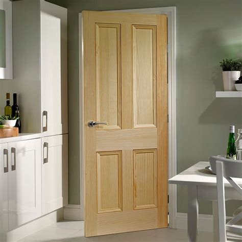 Internal Pine Edwardian 4 Panel Vertical Grain Door 762mm Door