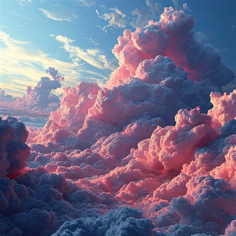 Nubes rosadas 3D Varias imágenes de fondo de dibujos animados Fondos de