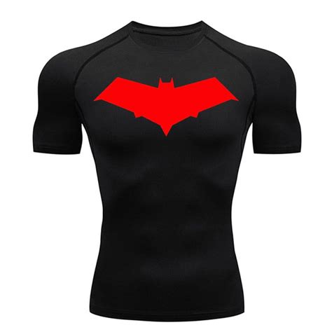 Red Hooded Vigilante Compression Shirt Superheroes Fit