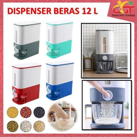 Jual Ggt Dispenser Beras L Rice Box Tempat Penyimpanan Beras Otomatis