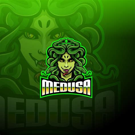 Diseño Del Logo De Medusa Mascot Esport Ilustración Del Vector