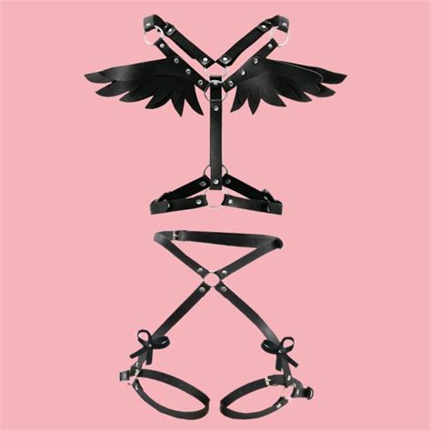 Angel Wing Leather Chest Harness Bondage Bdsm Lingerie Ddlg Shop Ddlg Playground