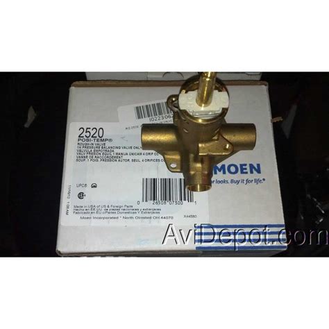 Moen Posi-Temp Pressure Balancing Shower Rough-In Valve 2520 ...