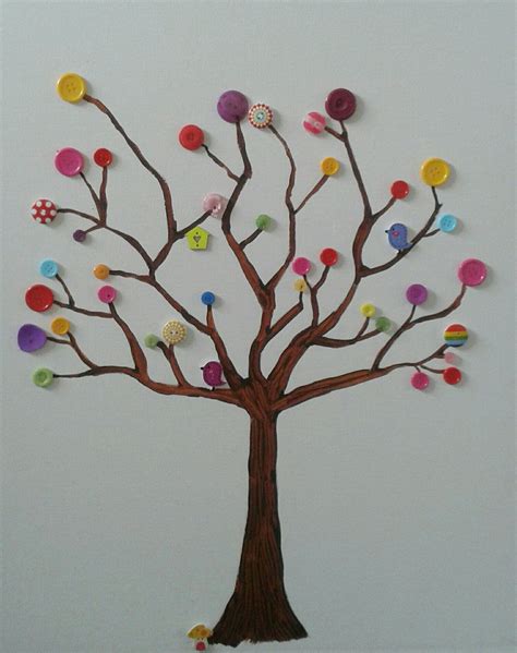 My Lovely Button Tree Button Crafts Button Tree Art Button