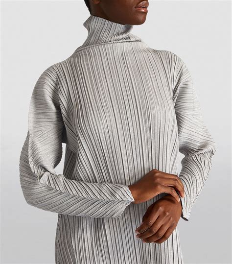 Pleats Please Issey Miyake Pleated Fishbone Midi Dress Harrods US