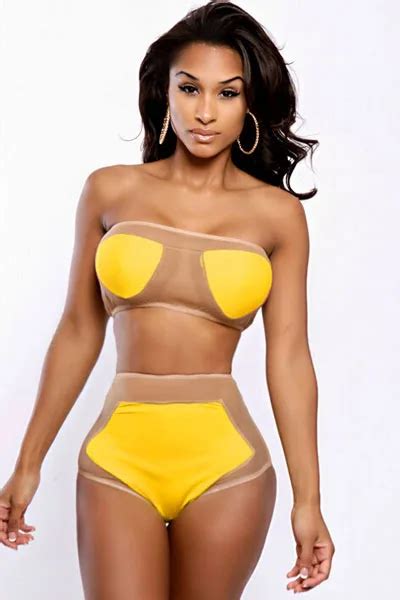 Hot Sexy Lingerie Bikini Set Nude Illusion Swimsuit Bandage Swimwear Women Vintage High Waist