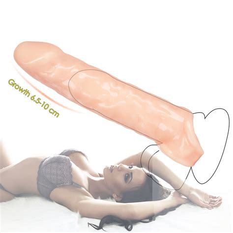 Penis Extender Sex Toys For Men Reusable Condom Dick Sleeve Adult Sex