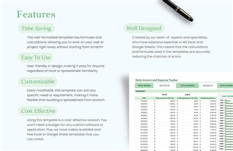 Daily Income and Expense Tracker Template - Download in Excel, Google ...