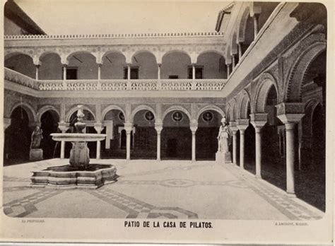 J Laurent Espagne Sevilla Patio De La Casa De Pilatos Von