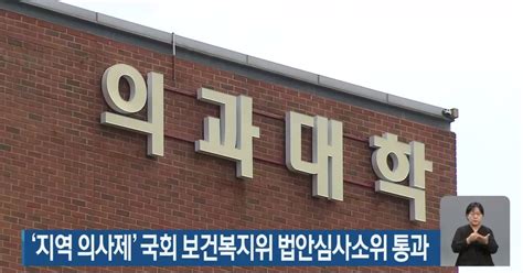 ‘지역 의사제 국회 보건복지위 법안심사소위 통과