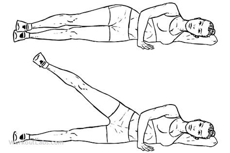 Lying Side Leg Lift / Raise | Illustrated Exercise guide - WorkoutLabs