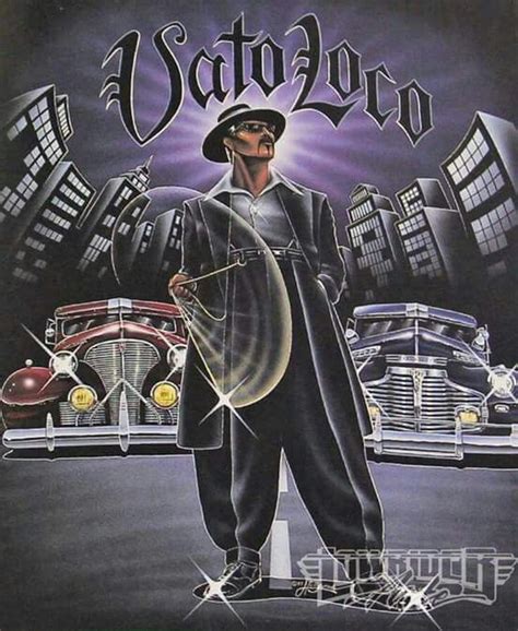 Vato Loco Lowrider Art Cholo Art Chicano Art