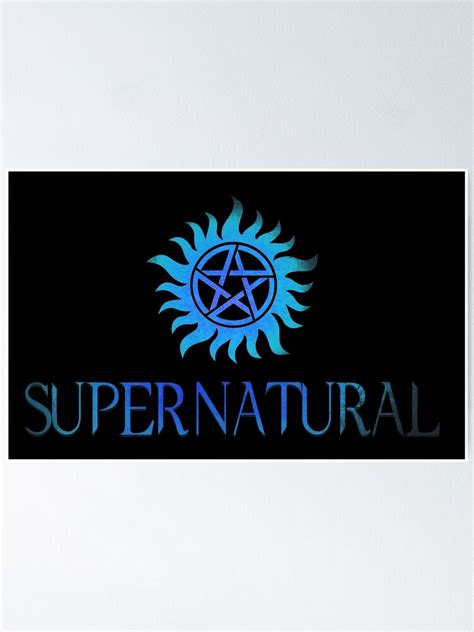 Supernatural Logo In Blue Poster For Sale By Stormthief19 Redbubble
