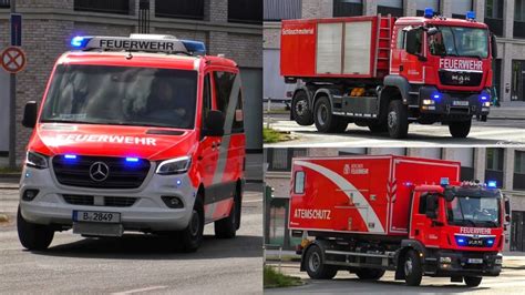 Feldbrand Einsatzfahrten Fmew Doppel Wlf Berliner Feuerwehr