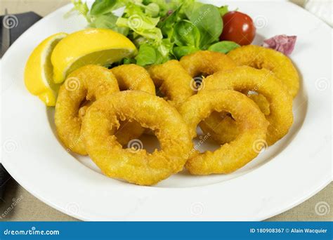 Roman Style Squid Platter Stock Image Image Of Squid